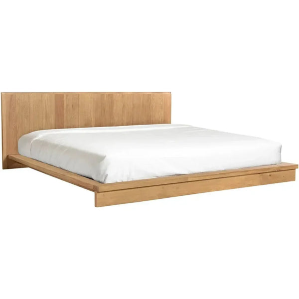 Plank Natural Wood King Bed - LOOMLAN - Moe's Home - Beds