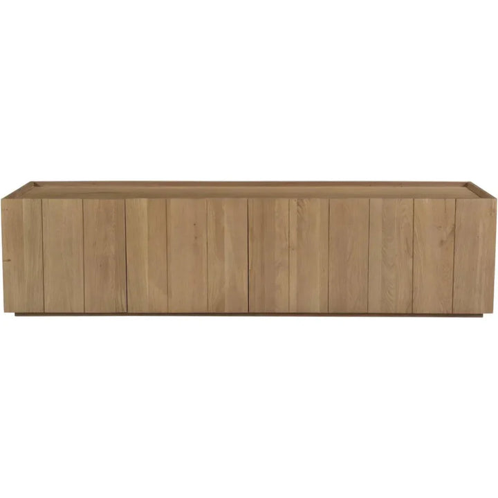 Plank Natural Wood Media Cabinet - LOOMLAN - Moe's Home - TV Stands & Media Centers