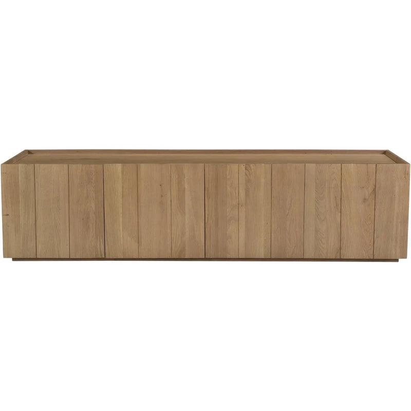 Plank Natural Wood Media Cabinet-TV Stands & Media Centers-Moe's Home-LOOMLAN