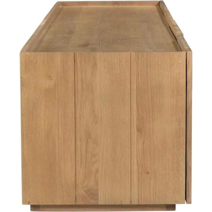 Plank Natural Wood Media Cabinet - LOOMLAN - Moe's Home - TV Stands & Media Centers