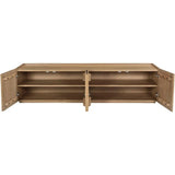 Plank Natural Wood Media Cabinet-TV Stands & Media Centers-Moe's Home-LOOMLAN