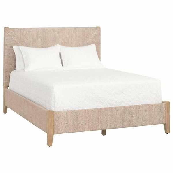 Platform Malay Standard King Bed Frame In White Wash Abaca Rope Beds LOOMLAN By Essentials For Living