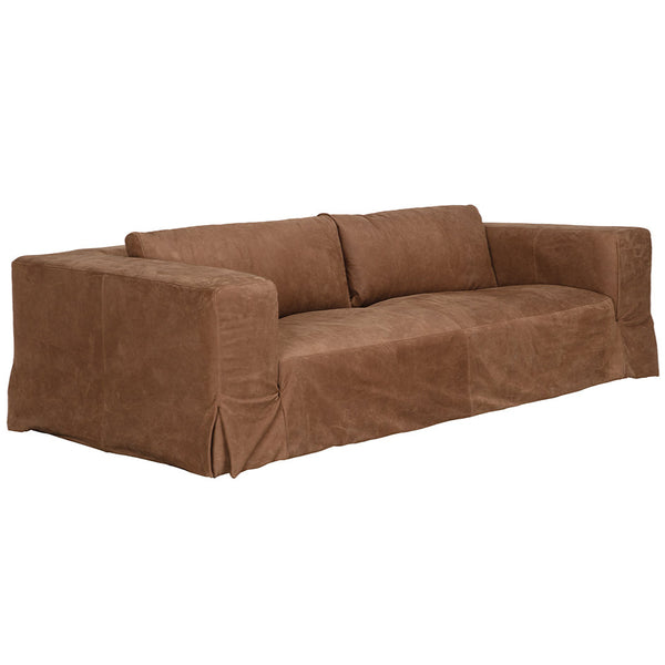 Plato Orris Brown Leather Sofa