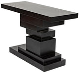 Platoon Black Steel Rectangle Console Table-Console Tables-Noir-LOOMLAN