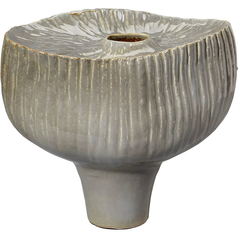 Plunge Ceramic Decorative Vessel-Vases & Jars-Jamie Young-Grey-LOOMLAN