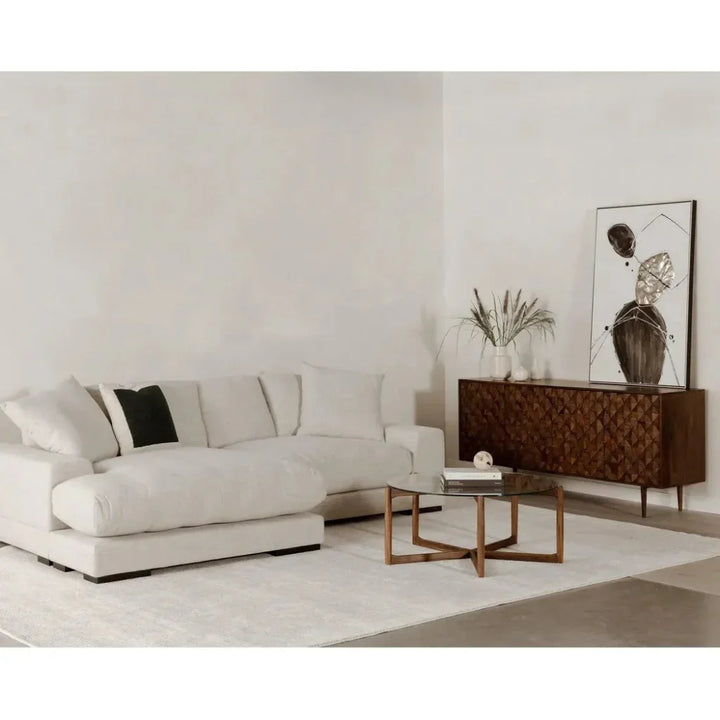 Plunge Cream Sectional Sofa Sahara - LOOMLAN - Moe's Home - Sectionals