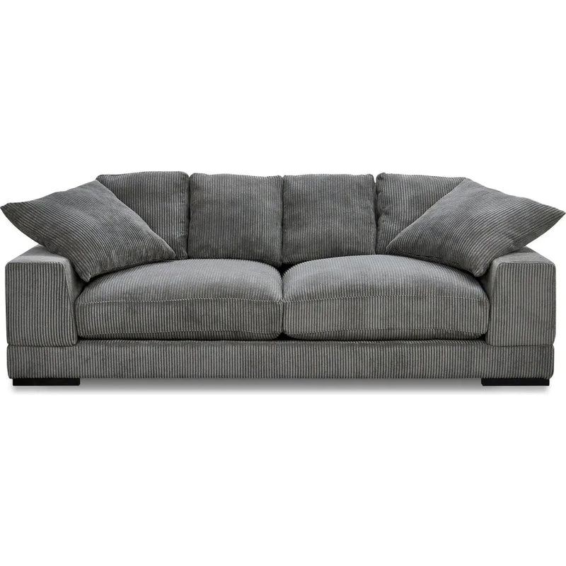 Plunge Polyester and Plywood Grey Sofa Sofas & Loveseats LOOMLAN By Moe's Home