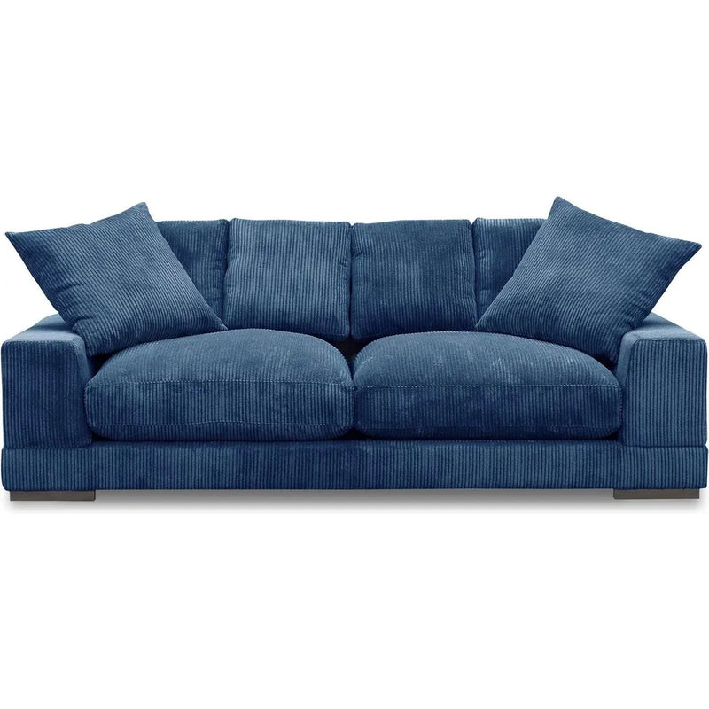 Plunge Polyester and Plywood Navy Blue Sofa Sofas & Loveseats LOOMLAN By Moe's Home