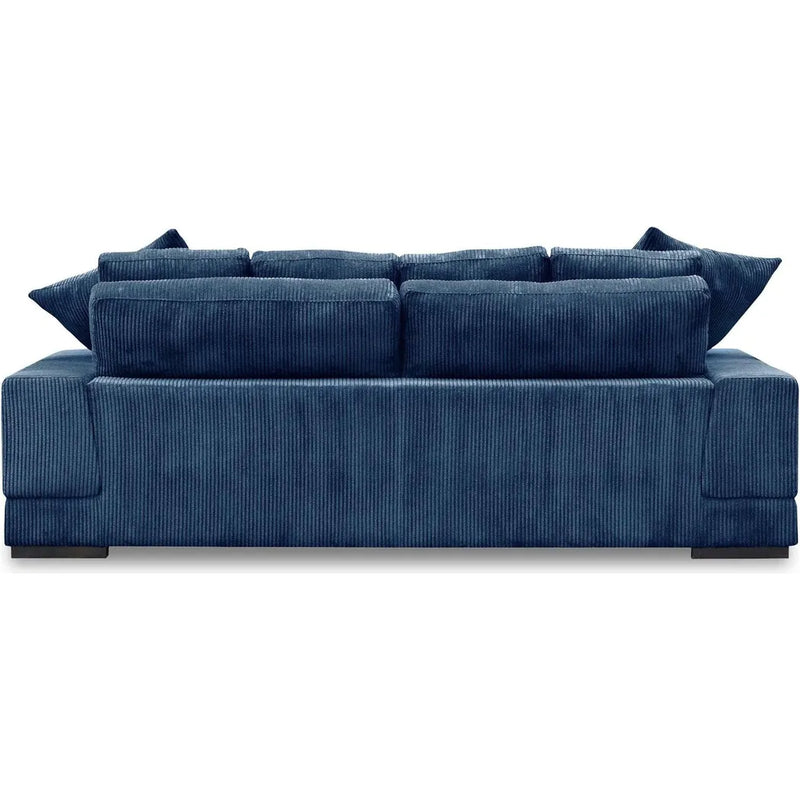 Plunge Polyester and Plywood Navy Blue Sofa Sofas & Loveseats LOOMLAN By Moe's Home