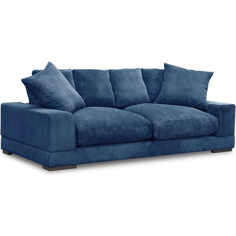 Plunge Polyester and Plywood Navy Blue Sofa Sofas & Loveseats LOOMLAN By Moe's Home