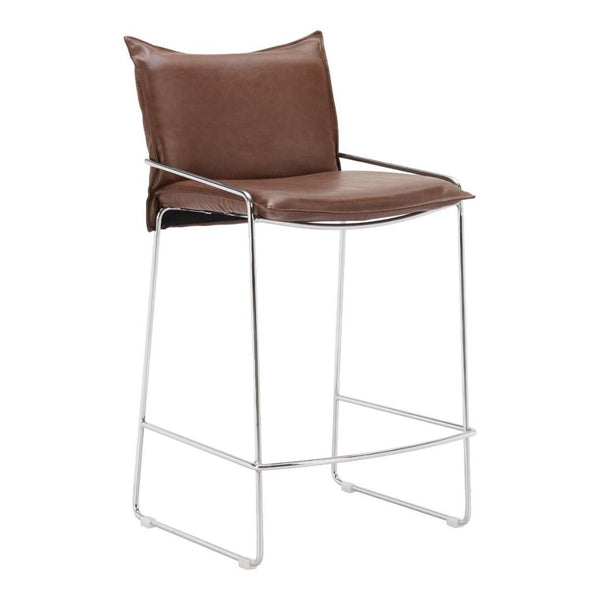 Pola Faux Leather Counter Stool