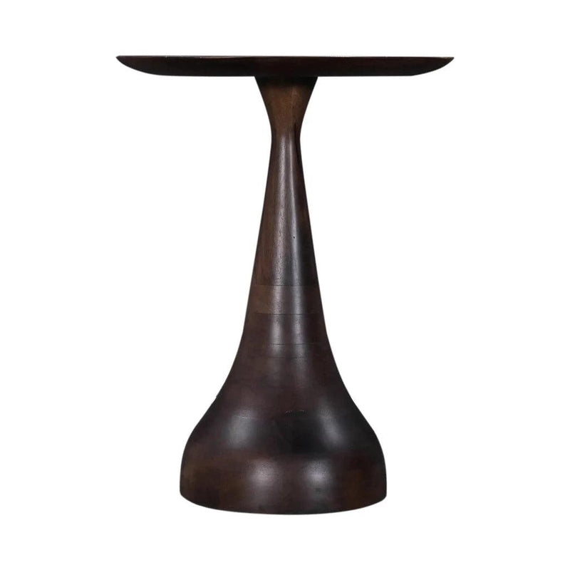 Polina Wooden Round Stylish Side Table-Side Tables-LH Imports-LOOMLAN