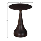 Polina Wooden Round Stylish Side Table-Side Tables-LH Imports-LOOMLAN