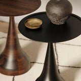 Polina Wooden Round Stylish Side Table-Side Tables-LH Imports-LOOMLAN