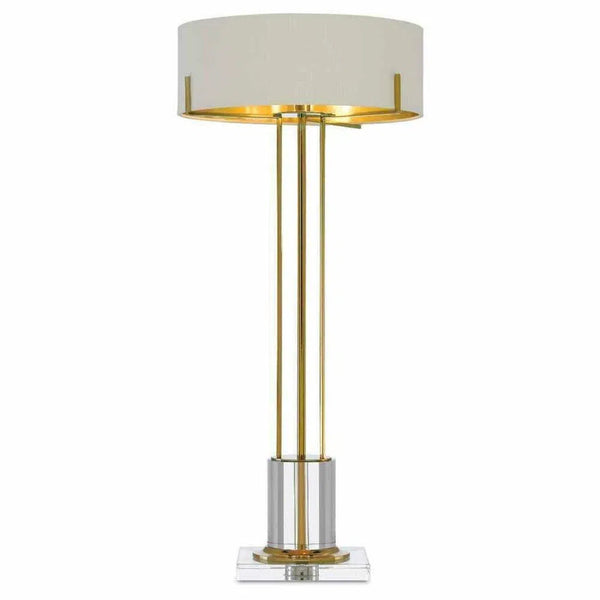 Polished Brass Clear Winsland Brass Table Lamp Table Lamps LOOMLAN By Currey & Co