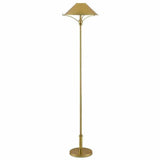 Polished Brass Maarla Brass Floor Lamp Floor Lamps LOOMLAN By Currey & Co