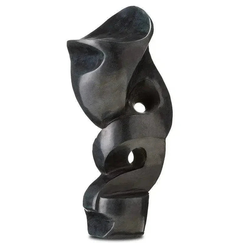 Polished Gray Roland Abstract Marble Sculpture | LOOMLAN