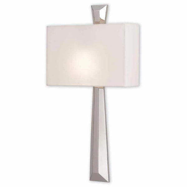 Polished Nickel Arno Nickel Wall Sconce Wall Sconces LOOMLAN By Currey & Co