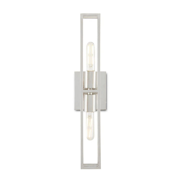 Polished Nickel Bergen Nickel Wall Sconce Wall Sconces LOOMLAN By Currey & Co