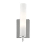 Polished Nickel Opaque Glass Brindisi Nickel Wall Sconce Wall Sconces LOOMLAN By Currey & Co