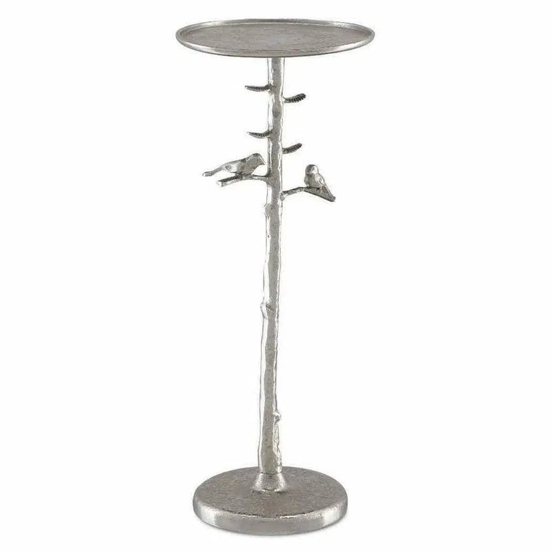 Polished Nickel Piaf Silver Drinks Table