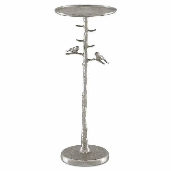 Polished Nickel Piaf Silver Drinks Table