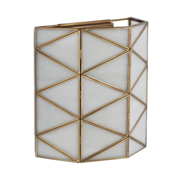 Polyhedron Modern Geometric Wall Sconce-Wall Sconces-Currey & Co-LOOMLAN