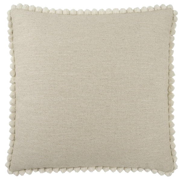 Pom Chic Light Brown Throw Pillow