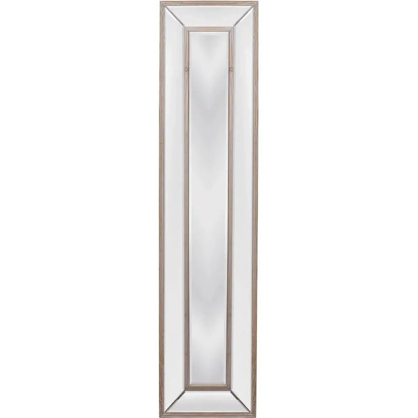Pompano Wood Brown Vertical Floor Mirror-Floor Mirrors-Bassett Mirror-LOOMLAN