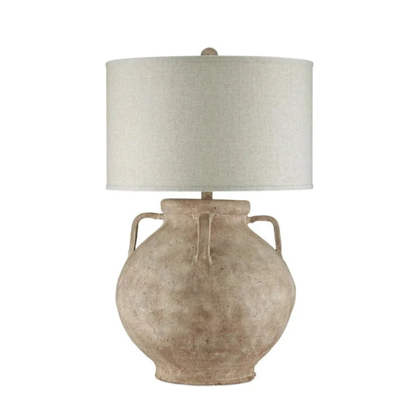 Pompeii Rustic Terracotta Design Table Lamp - LOOMLAN - Currey & Co - Table Lamps
