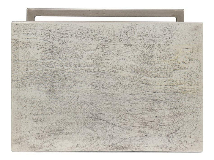 Ponie Iron Framed Rectangular End Table - LOOMLAN - Sarreid - Side Tables