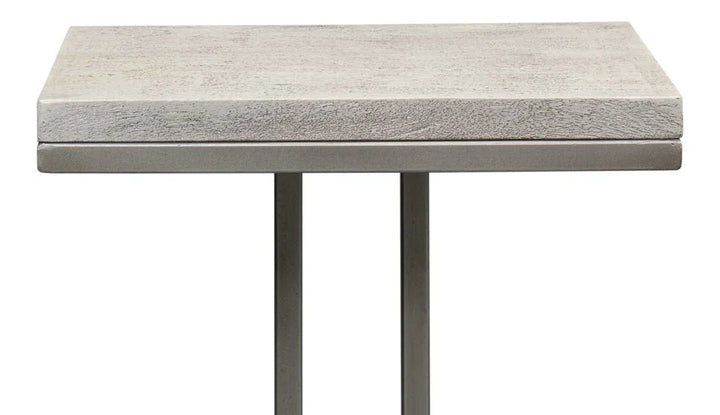 Ponie Iron Framed Rectangular End Table - LOOMLAN - Sarreid - Side Tables