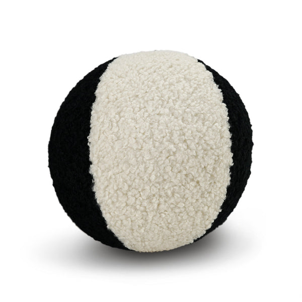 Poodle Ball II Pillow - Ivory/Jet-Throw Pillows-D.V. KAP-LOOMLAN