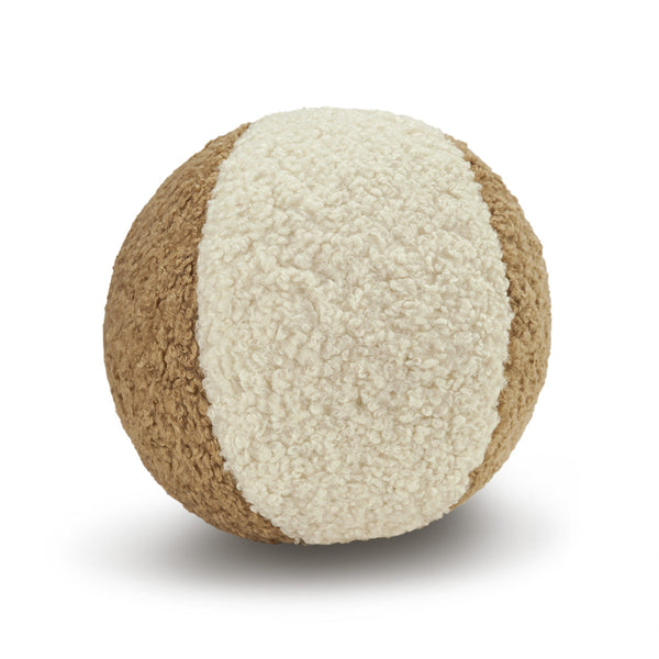 Poodle Ball II Pillow - Ivory/Latte-Throw Pillows-D.V. KAP-LOOMLAN