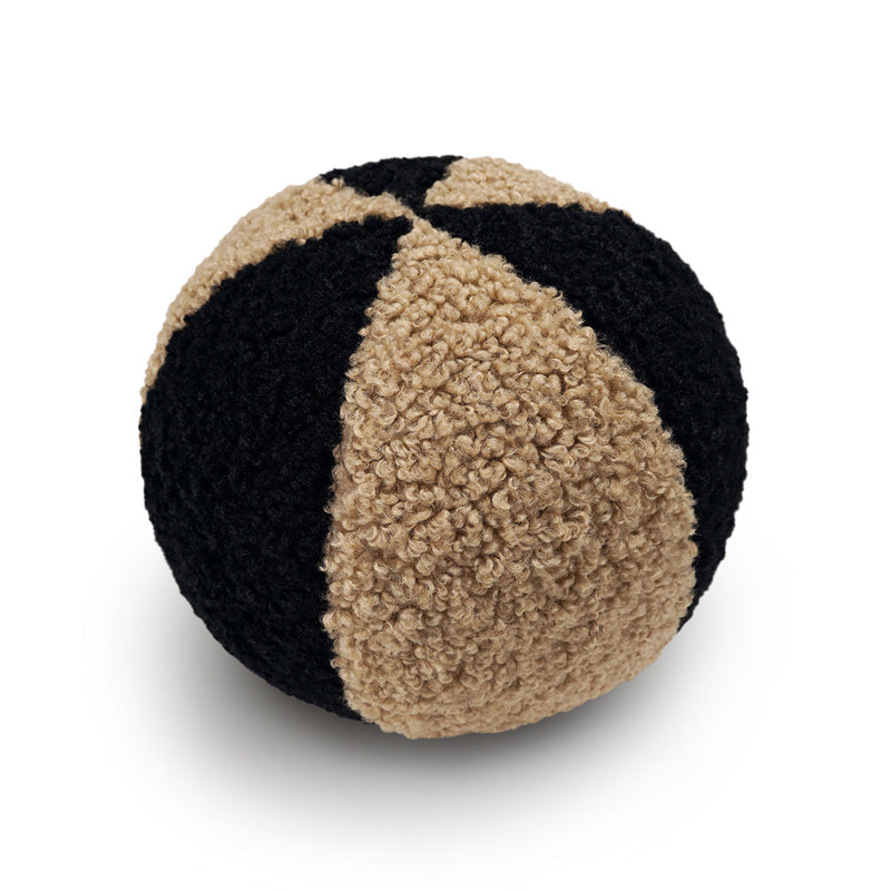 Poodle Ball II Pillow - Jet/Latte-Throw Pillows-D.V. KAP-LOOMLAN
