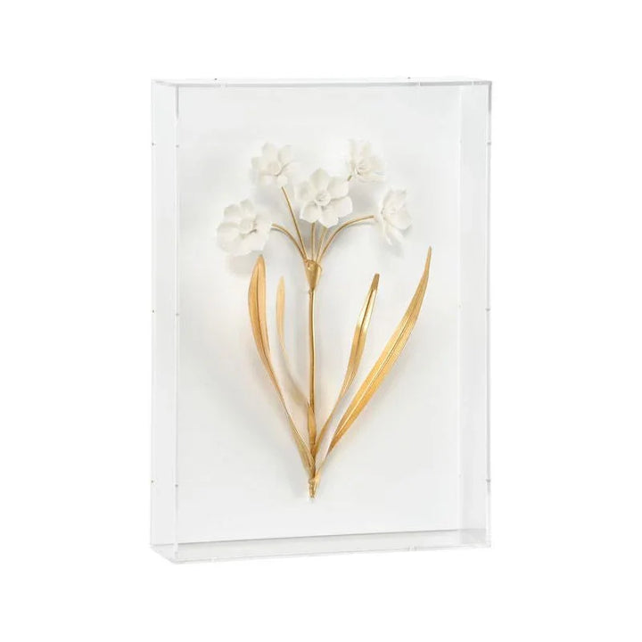 Porcelain Flowers Hamdmade Artwork-Framed Wall Art-Chelsea House-Flowers B-LOOMLAN