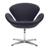 Pori Occasional Chair Gray Club Chairs LOOMLAN By Zuo Modern