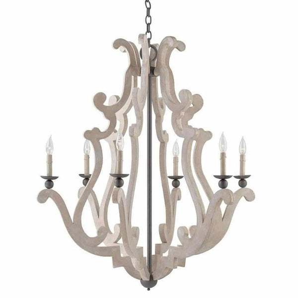 Portland Old Iron Durand Chandelier Chandeliers LOOMLAN By Currey & Co