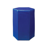 Porto Small Dark Blue Ceramic Mid Century Modern Side Table Side Tables LOOMLAN By Jamie Young