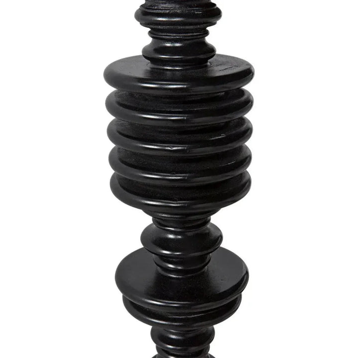 Portuguese Carved Wooden Desk-Home Office Desks-Noir-LOOMLAN