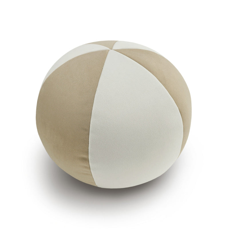 Posh Ball II Pillow - Latte-Throw Pillows-D.V. KAP-LOOMLAN