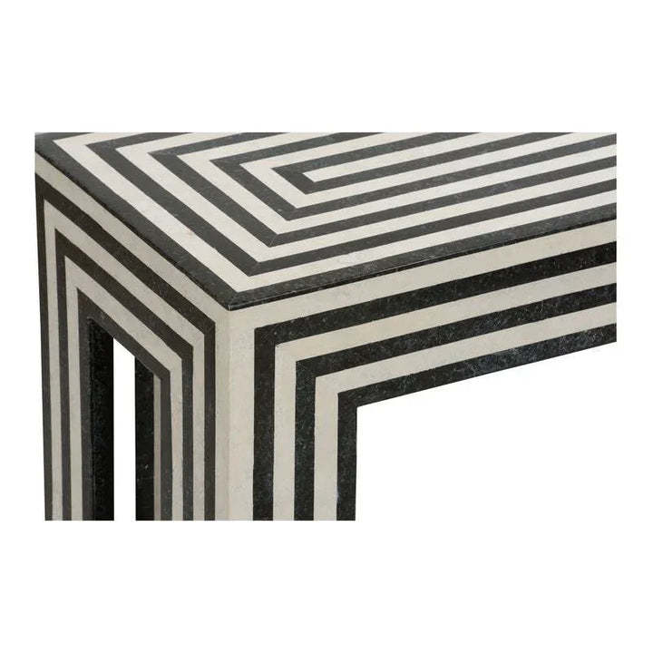 Positano Tessellated Rectangular Console Table - LOOMLAN - Wildwood - Console Tables