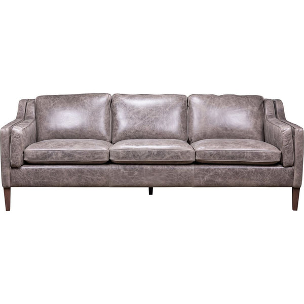 Positano Venerando Smoke Leather Sofa