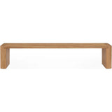 Post Wood Large Dining Bench-Dining Benches-Moe's Home-Natural-LOOMLAN