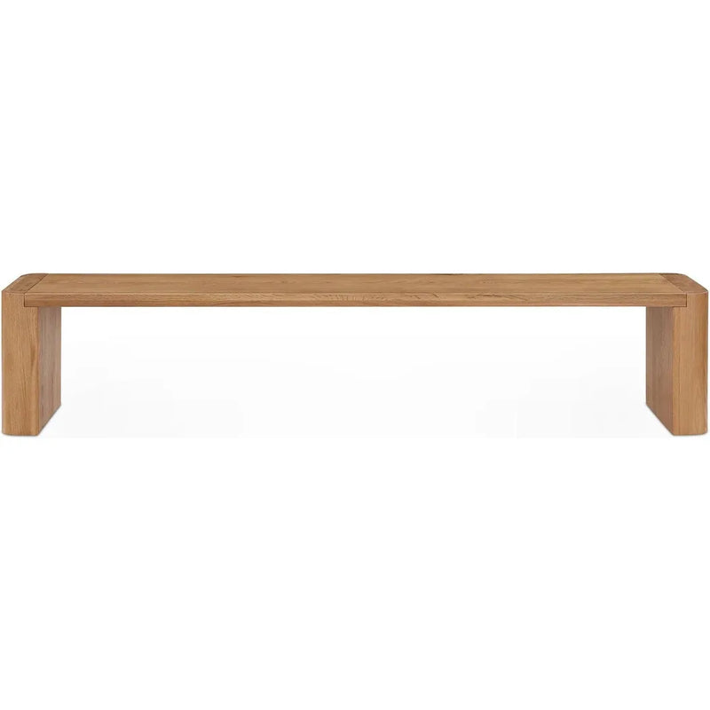 Post Wood Large Dining Bench-Dining Benches-Moe's Home-Natural-LOOMLAN