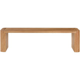 Post Wood Small Dining Bench-Dining Benches-Moe's Home-Natural-LOOMLAN