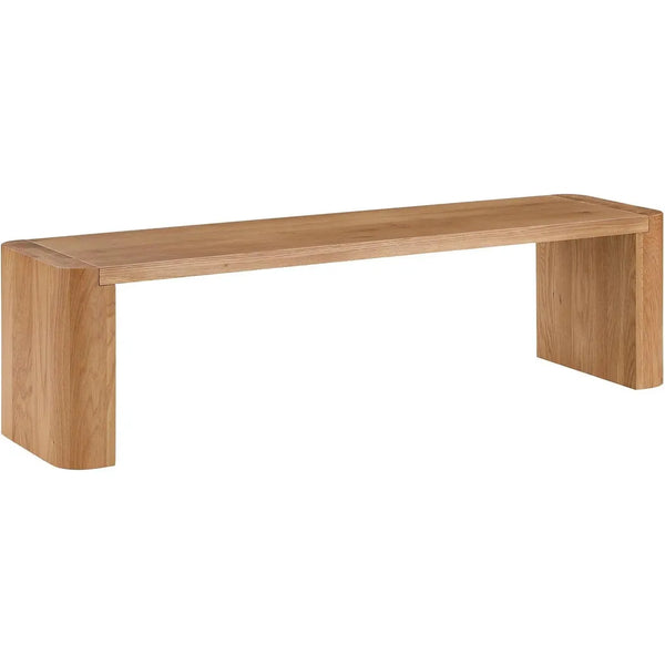 Post Wood Small Dining Bench-Dining Benches-Moe's Home-LOOMLAN