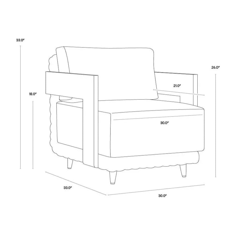 Potenza Armchair Palazzo Cream Stain Resistant Teak