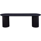 Povera Wood Dining Bench-Dining Benches-Moe's Home-Black-LOOMLAN