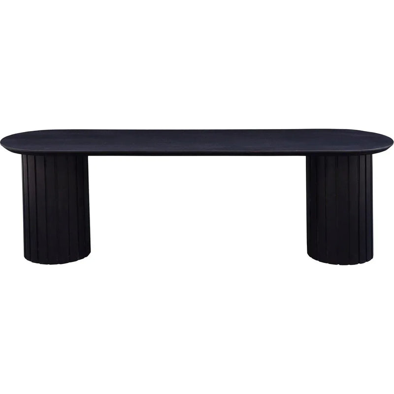 Povera Wood Dining Bench-Dining Benches-Moe's Home-Black-LOOMLAN